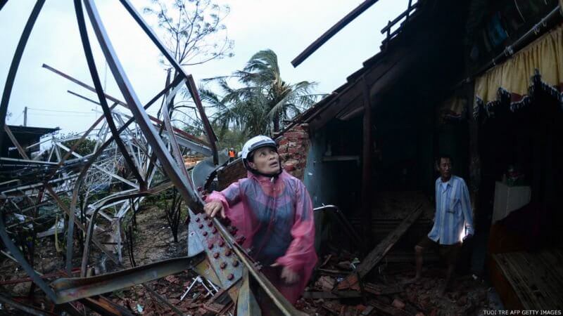 bão noru gây thiệt hại tại miền trung